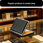 Cigarettes Smoking Accessories for Smoke, Metal & Leather Box for Regular, King Size and 100mm 100's