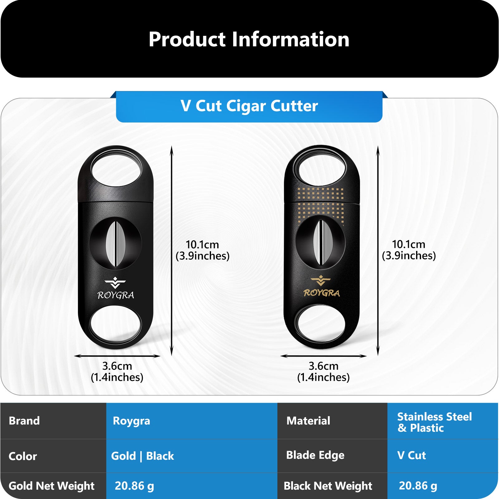 V Cut Cigar Cutter