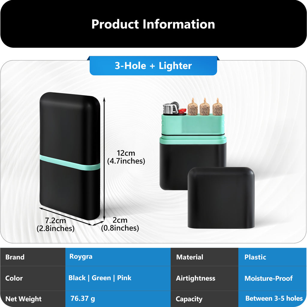 Smell Proof King Size Pre Roll Cone Holder Case