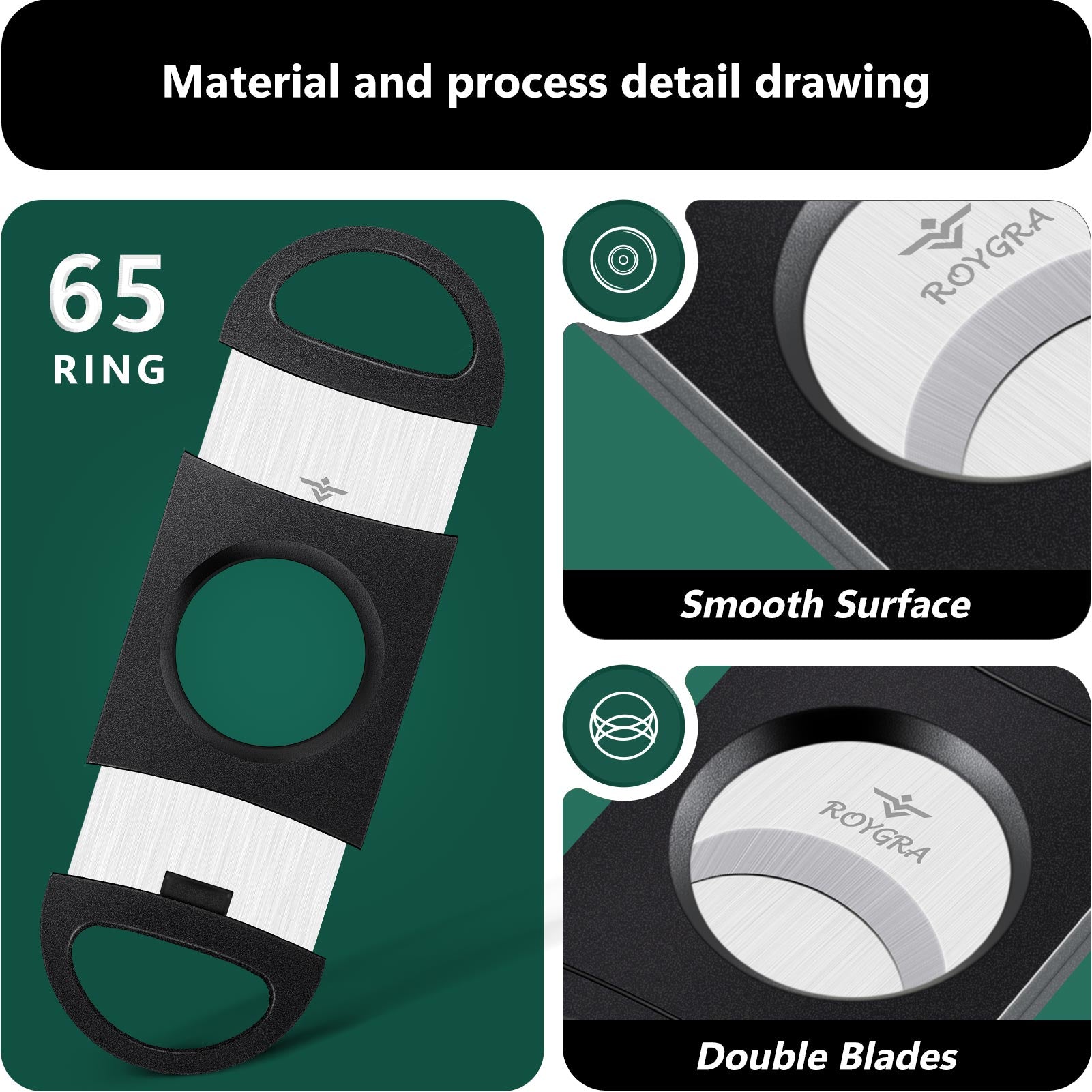 Enlarged 65 Ring Cigar Cutter